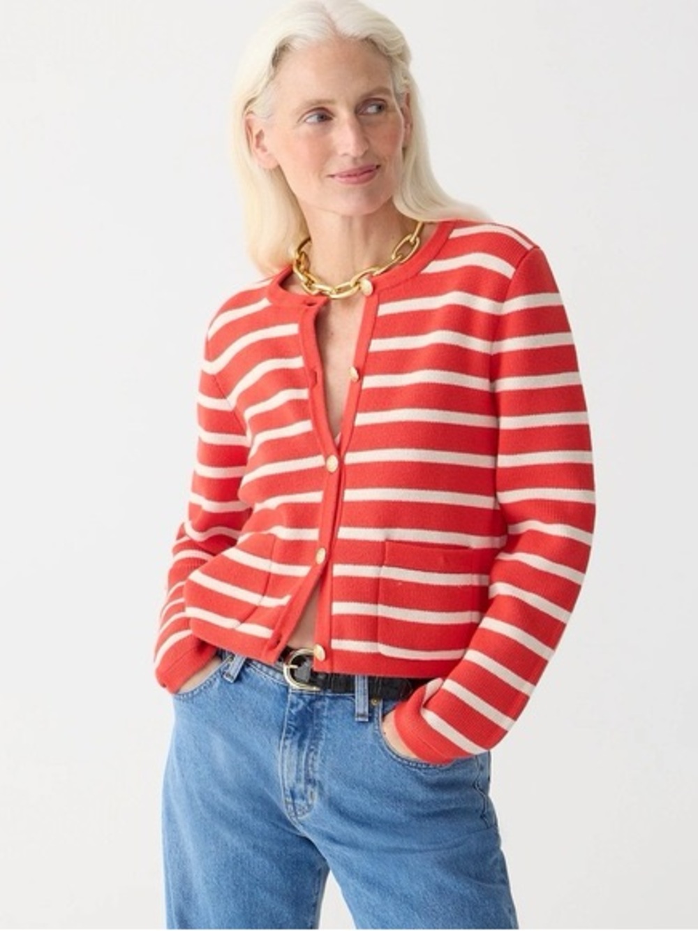 Emilie sweater lady jacket in stripe